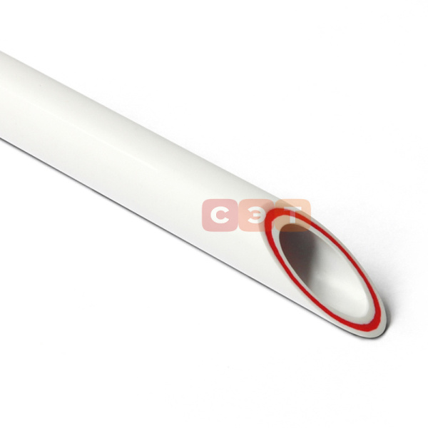 Труба белая СТЕКЛОволокно PN25 (SDR6) полипропиленовая  (штанга 4м.)  20х3,4  Pro Aqua